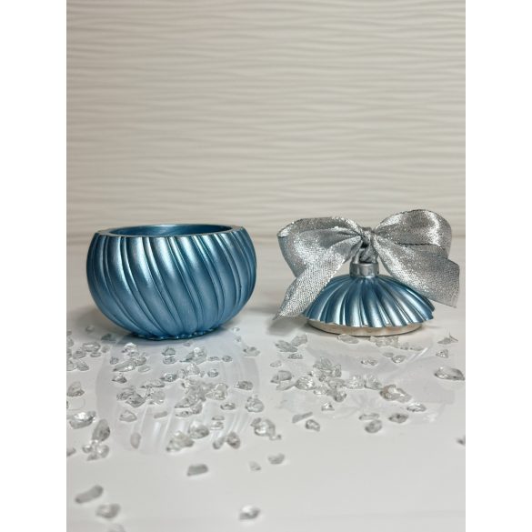 "Kék karácsonyi gömb formájú ékszertartó ajándék"#04