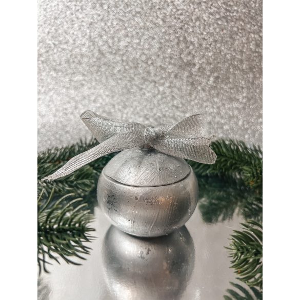 "Ezüst karácsonyi gömb formájú ékszertartó ajándék"#06