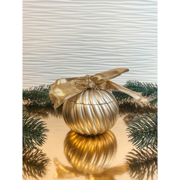 "Arany karácsonyi gömb formájú ékszertartó ajándék"#09