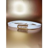 "Fehér-arany márványos epoxi gyanta női öv"#01