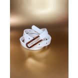 "Fehér-arany márványos epoxi gyanta női öv"#01