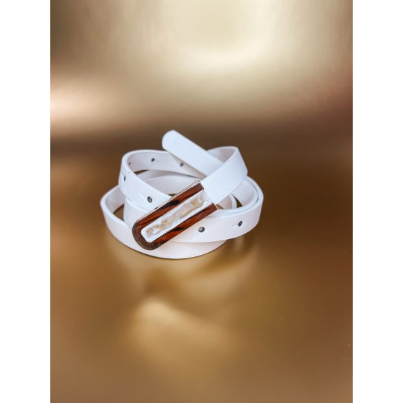 "Fehér-arany márványos epoxi gyanta női öv"#01