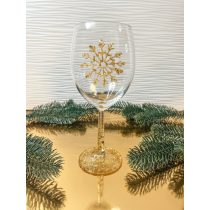   "Arany karácsonyi boros pohár epoxi gyanta ajándék"#02