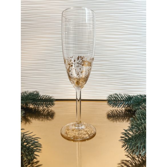 "Arany karácsonyi boros pohár epoxi gyanta ajándék"#06