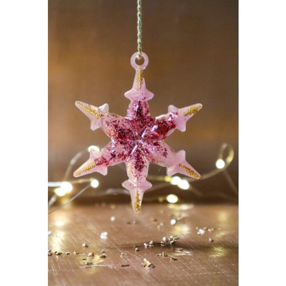 " Rosegold csillag karácsonyfadísz " #231