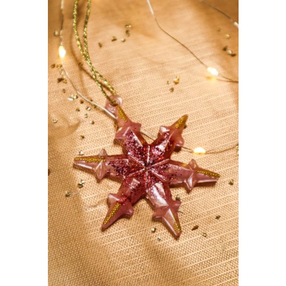" Rosegold csillag karácsonyfadísz " #231