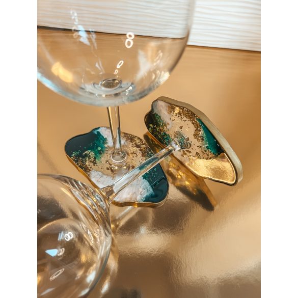 Zöld-arany borospohár #02 