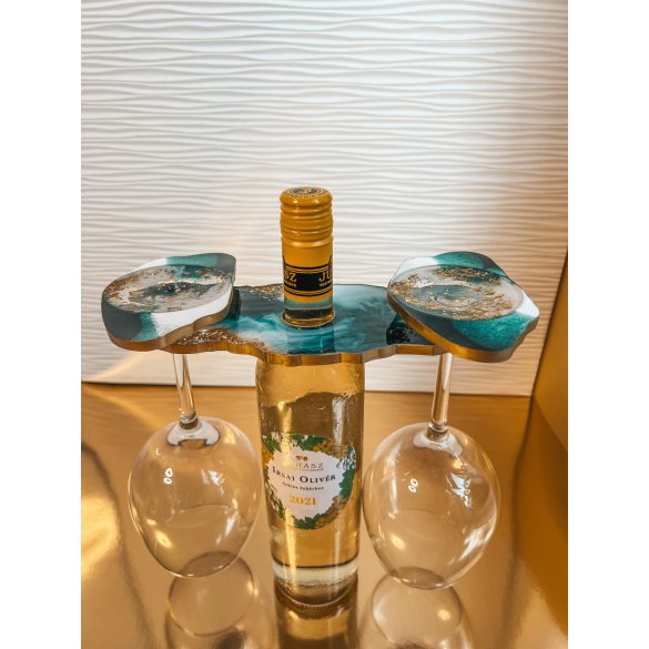 Zöld-arany borospohár #02 