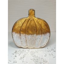   " Bronz-fehér ombre tök formájú kínálótál "#01