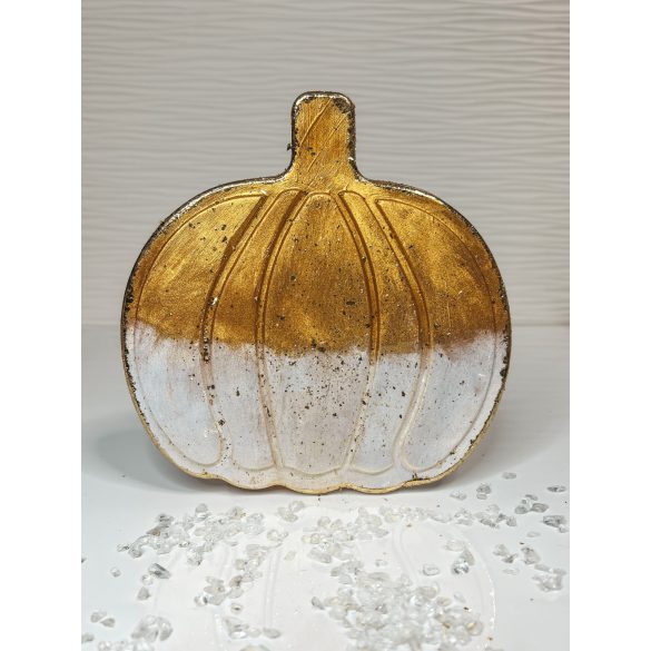 " Bronz-fehér ombre tök formájú kínálótál "#01