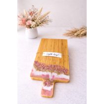   "Rosegold epoxi gyanta fedésű vágódeszka, különleges ajándék, anyák napja, köszönőajándék"#07